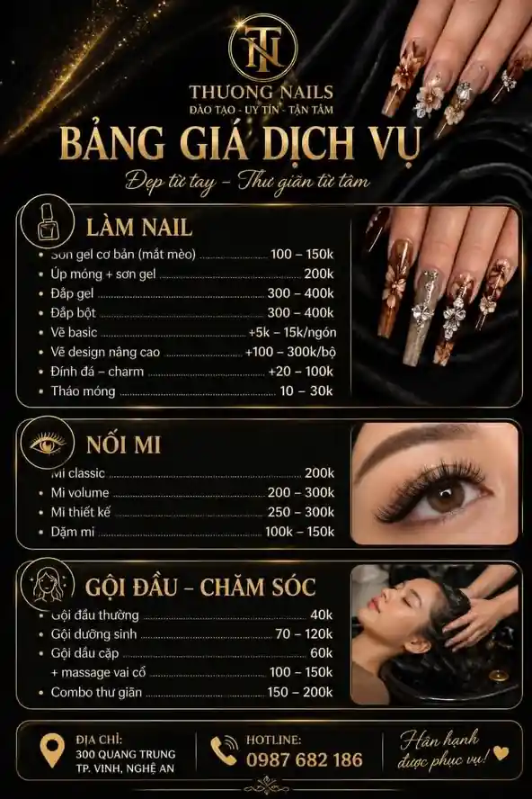 Price list Thương Nails